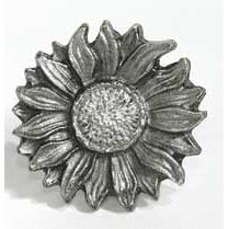 Emenee MK1107-ABB Home Classics Collection Sunflower 1-1/4 inch x 1-1/4 inch in Antique Bright Brass nature Series